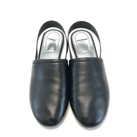 GIVENCHYBlack Rivington Logo Slingback Flats Size EU:37.5